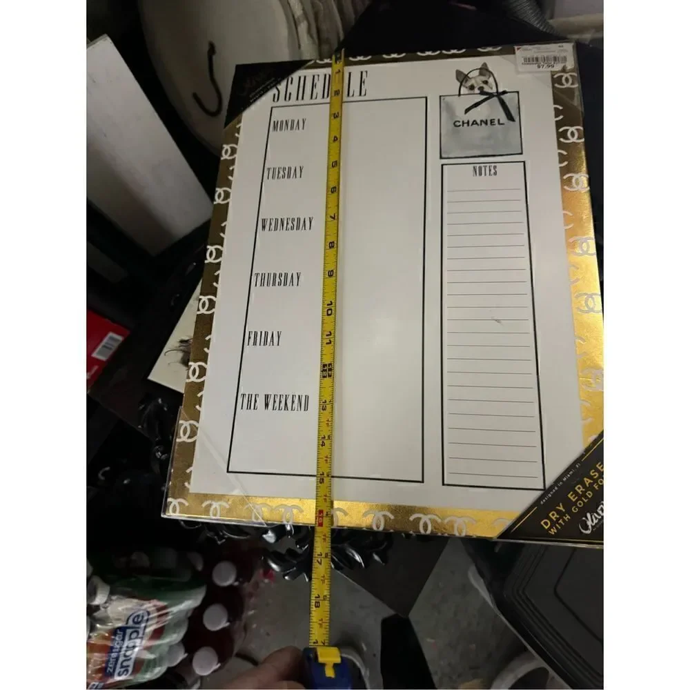 Oliver gal cc home office glam decor dry erase schedule board